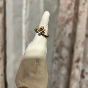 Golden engagement ring